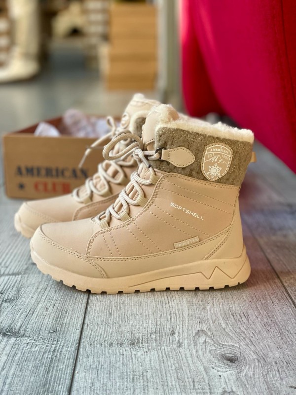 ДИТЯЧІ ЗИМОВІ ТЕРМО ЧОБОТИ AMERICAN SOFTSHELL & TRIPLETEX EKRU