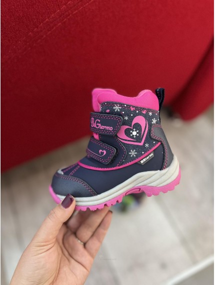ДИТЯЧІ ЗИМОВІ ТЕРМО ЧОБОТИ B&G PINK HEART