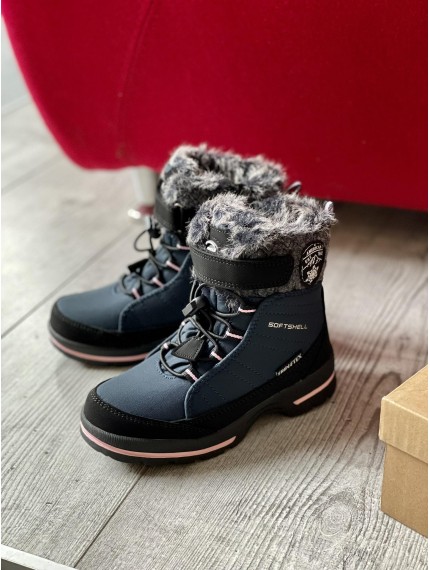 ДИТЯЧІ ЗИМОВІ ТЕРМО ЧОБОТИ AMERICAN SOFTSHELL & TRIPLETEX MIDI NAVY NOA