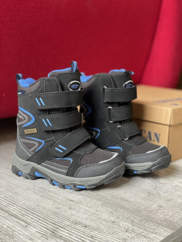 ДИТЯЧІ ЗИМОВІ ТЕРМО ЧОБОТИ AMERICAN SOFTSHELL & TRIPLETEX MIDI BLUE TITU